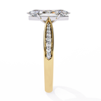 Marquise-Cut Lab-Grown Diamond Solitaire Ring | Pavé Bridge, Gallery & Shank | VR260068