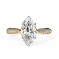 Marquise-Cut Lab-Grown Diamond Solitaire Ring | Pavé Bridge, Gallery & Shank | VR260068