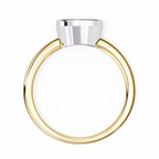 Cushion-Cut Lab-Grown Diamond Bezel Solitaire Ring | Plain Shank | VR260073