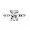 Emerald-Cut Lab-Grown Diamond Solitaire Ring | Shared-Prong Diamond Shank | VR260082
