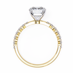 Emerald-Cut Lab-Grown Diamond Solitaire Ring | Shared-Prong Diamond Shank | VR260082