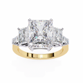 Radiant-Cut Lab-Grown Diamond Five-Stone Ring | Radiant & Baguette Sides | VR260086