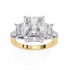 Radiant-Cut Lab-Grown Diamond Five-Stone Ring | Radiant & Baguette Sides | VR260086