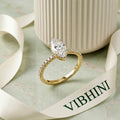 1.50ct Marquise Cut Lab-Grown Diamond Engagement Ring | 18K Gold Vermeil Pavé