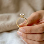 2.50ct Round Brilliant Cut Lab-Grown Diamond Engagement Ring | 18K Gold Vermeil Pavé | VR260002
