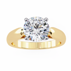 2.00ct Round Brilliant Lab-Grown Diamond Ring | Four-Prong Cathedral Setting | Wide Tapered Shank | VR260029