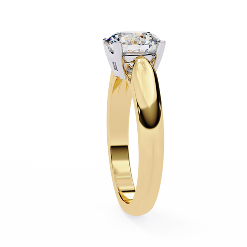 2.00ct Round Brilliant Lab-Grown Diamond Ring | Four-Prong Cathedral Setting | Wide Tapered Shank | VR260029