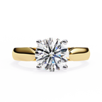 2.00ct Round Brilliant Lab-Grown Diamond Ring | Four-Prong Cathedral Setting | Wide Tapered Shank | VR260029