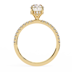 1.25ct Oval Cut Lab-Grown Diamond Engagement Ring | 18K Gold Vermeil Pavé