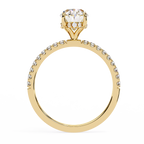 1.25ct Oval Cut Lab-Grown Diamond Engagement Ring | 18K Gold Vermeil Pavé