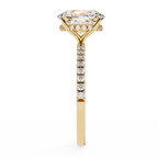 1.25ct Oval Cut Lab-Grown Diamond Engagement Ring | 18K Gold Vermeil Pavé
