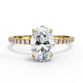 1.25ct Oval Cut Lab-Grown Diamond Engagement Ring | 18K Gold Vermeil Pavé