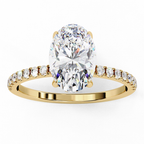 1.25ct Oval Cut Lab-Grown Diamond Engagement Ring | 18K Gold Vermeil Pavé