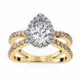 1.20ct Pear Cut Lab-Grown Diamond Ring | Solitaire | VR260051