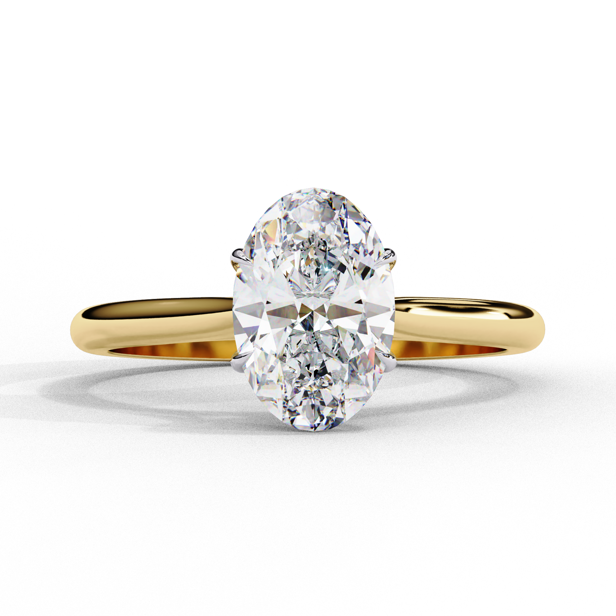 1.25ct Oval Cut Lab-Grown Diamond Solitaire Engagement Ring