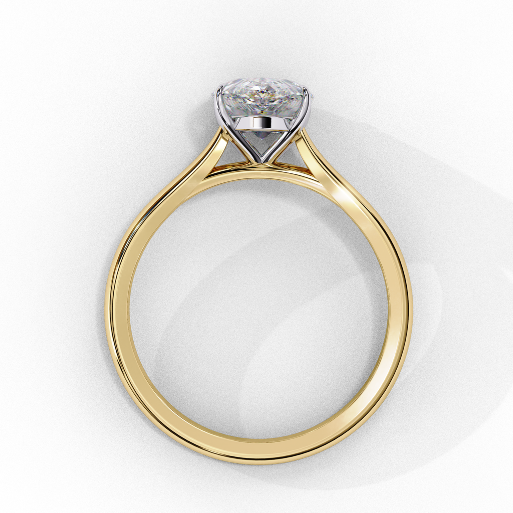 0.90ct Pear Cut Lab-Grown Diamond Solitaire Engagement Ring