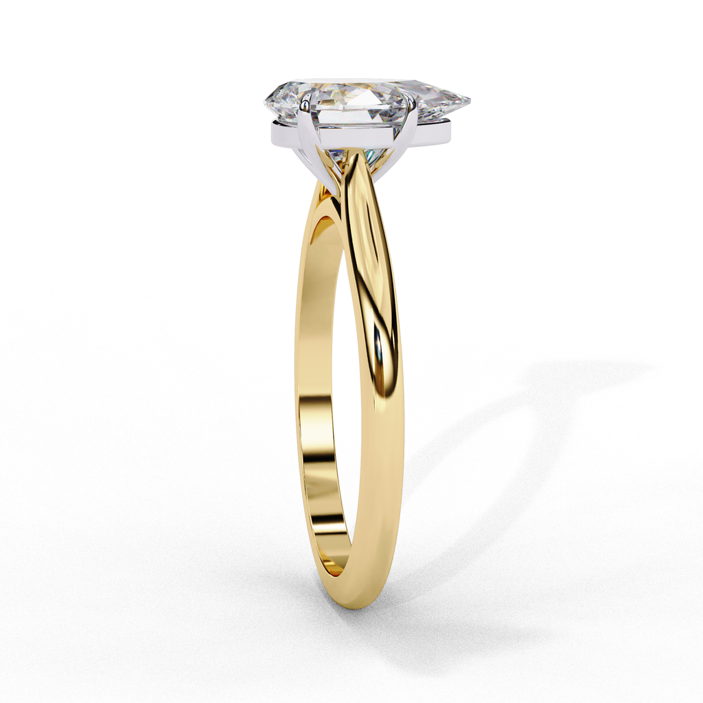 0.90ct Pear Cut Lab-Grown Diamond Solitaire Engagement Ring
