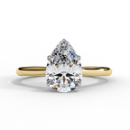 0.90ct Pear Cut Lab-Grown Diamond Solitaire Engagement Ring