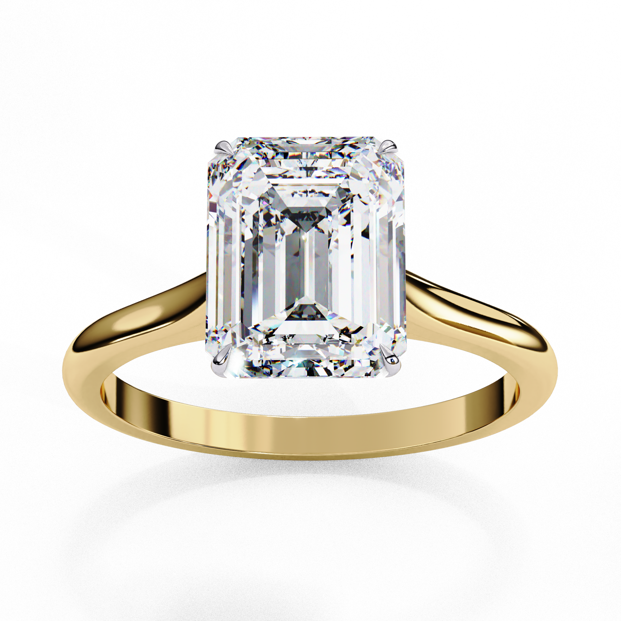 2.50ct Emerald Cut Lab-Grown Diamond Solitaire Engagement Ring