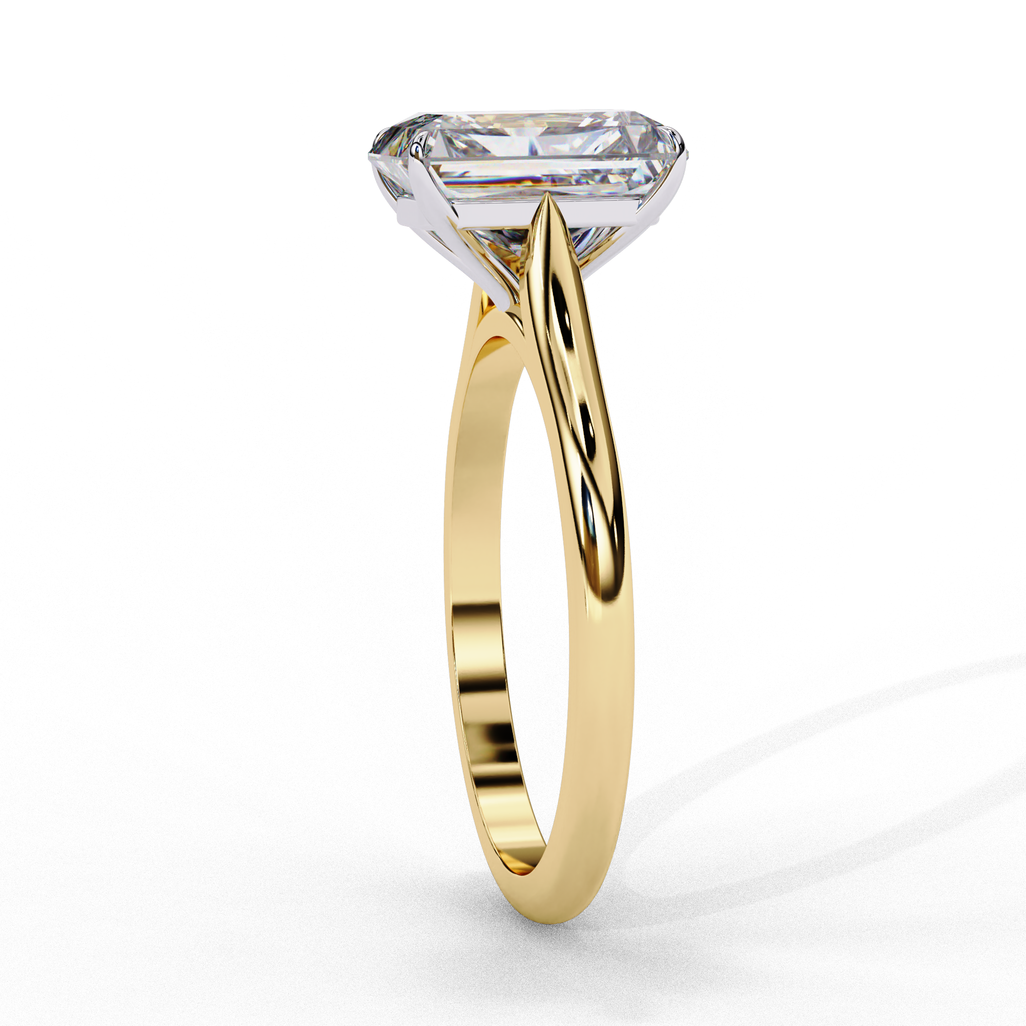 3.00ct Radiant Cut Lab-Grown Diamond Solitaire Engagement Ring