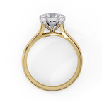 2.00ct Round Brilliant Lab-Grown Diamond Solitaire Engagement Ring | Two-Tone Plain Shank