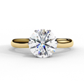 2.00ct Round Brilliant Lab-Grown Diamond Solitaire Engagement Ring | Two-Tone Plain Shank