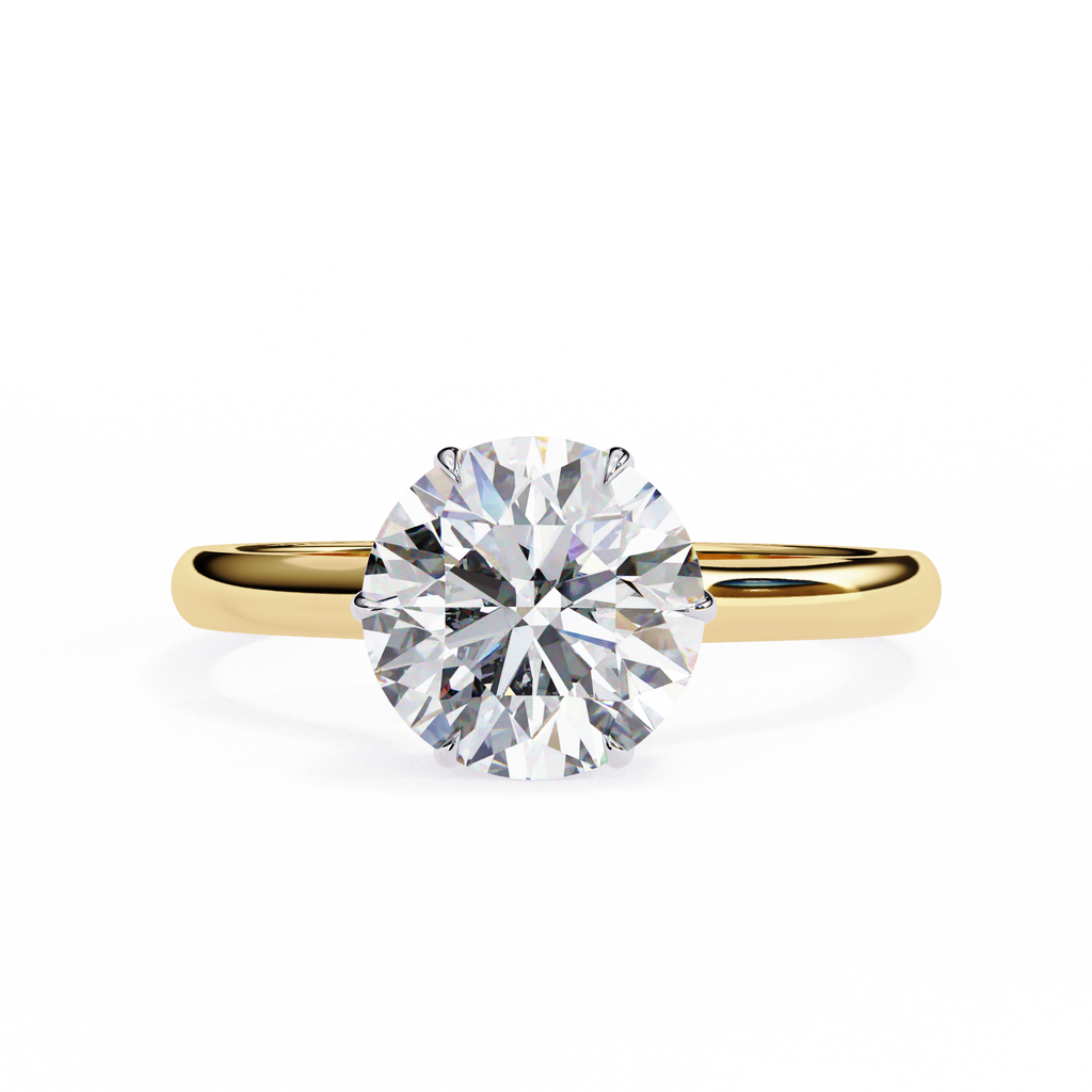 2.25ct Round Brilliant Lab-Grown Diamond Engagement Ring | Hidden Pavé Gallery