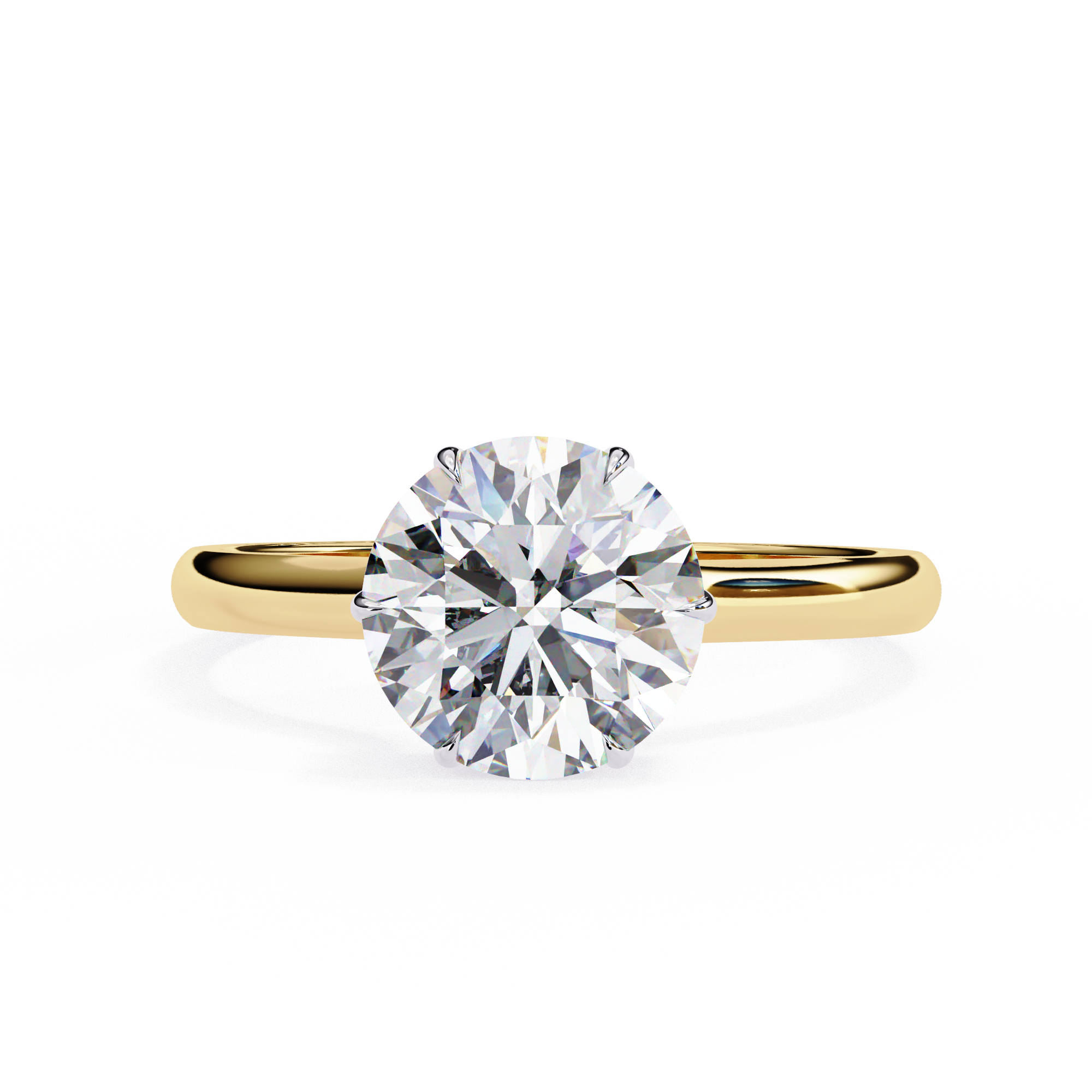 2.25ct Round Brilliant Lab-Grown Diamond Engagement Ring | Hidden Pavé Gallery