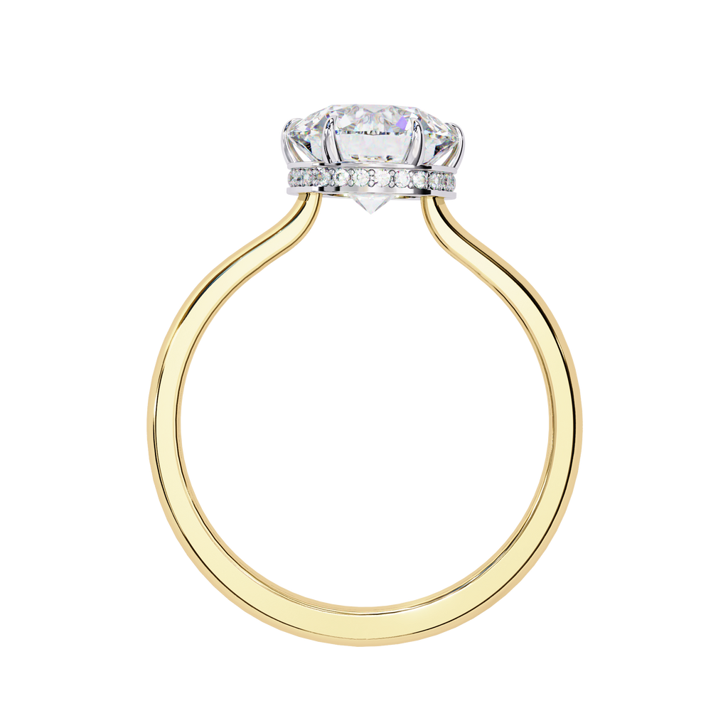 2.25ct Round Brilliant Lab-Grown Diamond Engagement Ring | Hidden Pavé Gallery