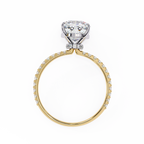 2.50ct Cushion Cut Lab-Grown Diamond Engagement Ring | Pavé Shank & Hidden Pavé Gallery