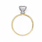 3.00ct Radiant Cut Lab-Grown Diamond Engagement Ring | Pavé Diamond Shank | 18K Yellow Gold | VR260019