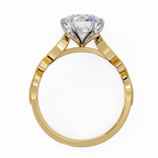 2.00ct Round Brilliant Lab-Grown Diamond Ring | Vintage Milgrain Art Deco Diamond Shank | VR260020