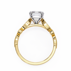 3.00ct Radiant Cut Lab-Grown Diamond Ring | Vintage Milgrain Art Deco Diamond Shank | VR260022