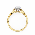 0.80ct Marquise Cut Lab-Grown Diamond Ring | Vintage Milgrain Art Deco Diamond Shank | VR260024