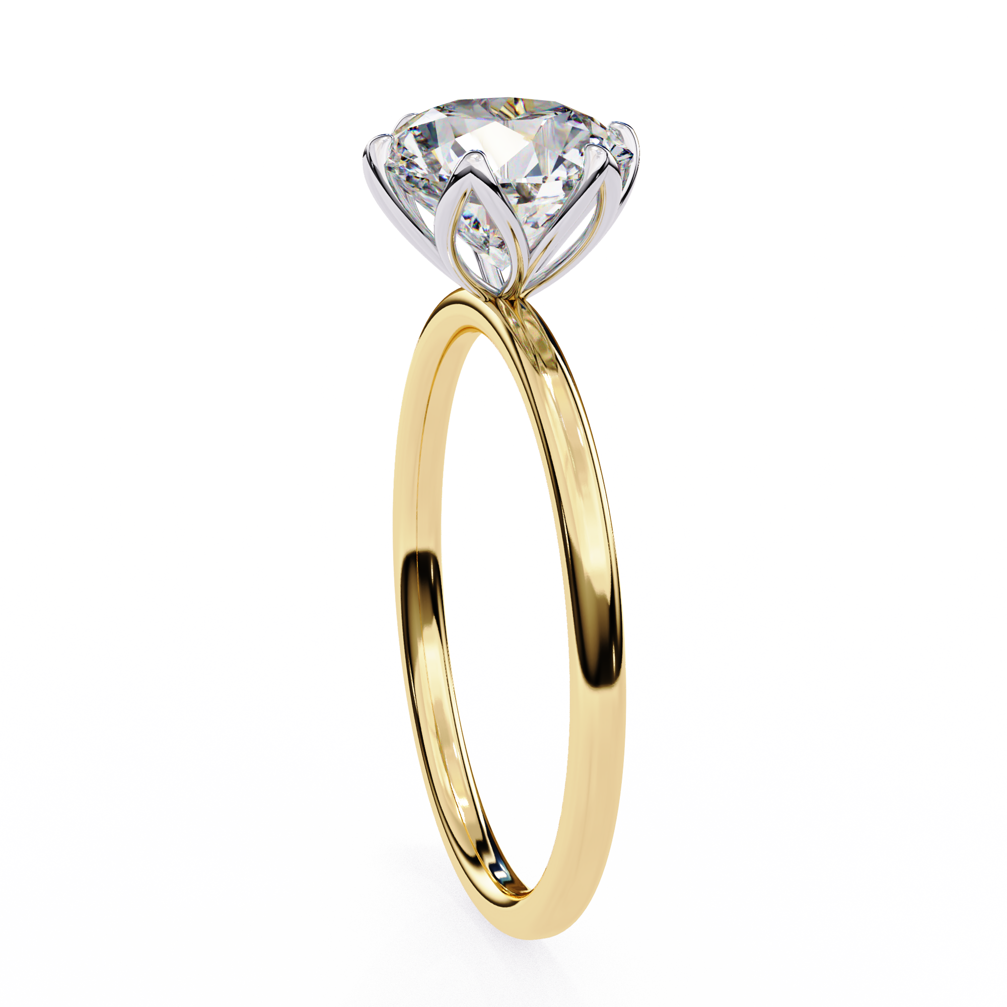 2.00ct Round Brilliant Lab-Grown Diamond Ring | Six-Prong Tulip Basket Setting | VR260027