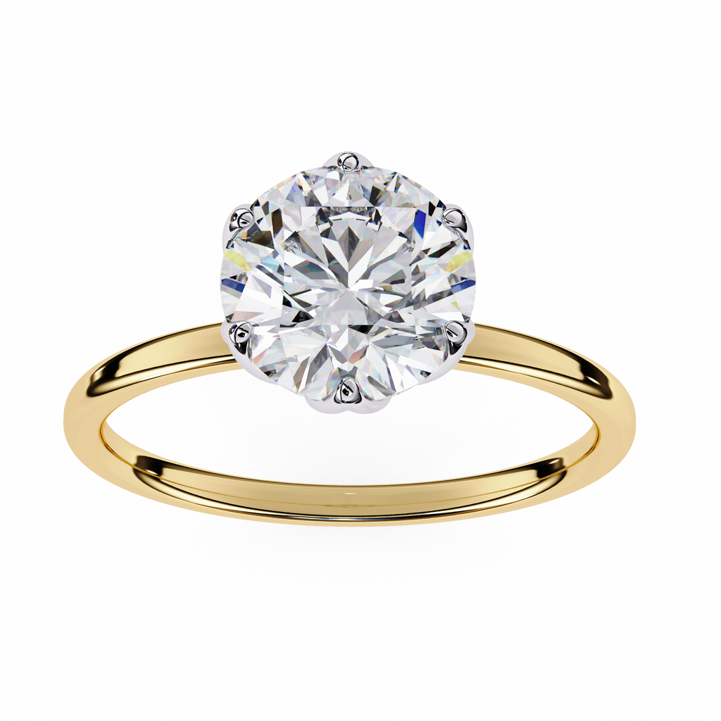 2.00ct Round Brilliant Lab-Grown Diamond Ring | Six-Prong Tulip Basket Setting | VR260027
