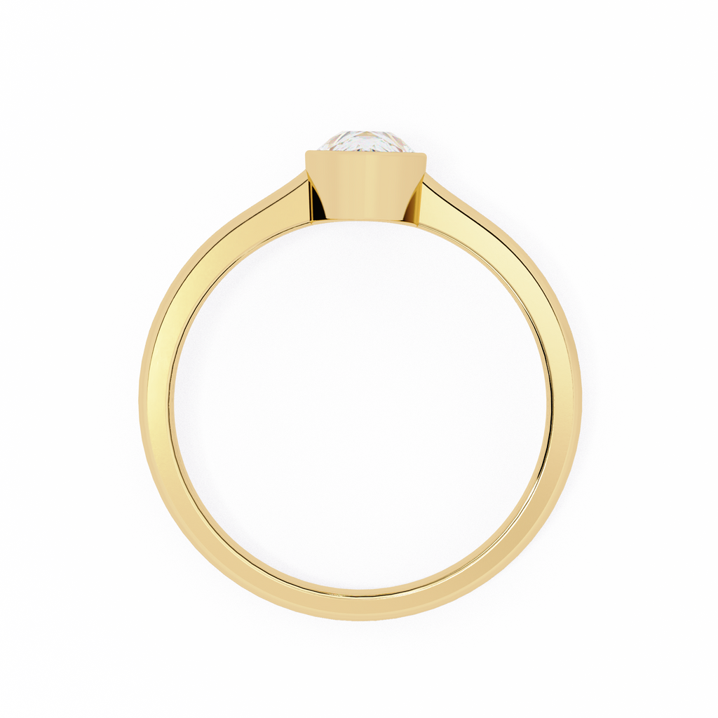 0.60ct Pear Cut Lab-Grown Diamond Ring | Full Bezel Setting | VR260030