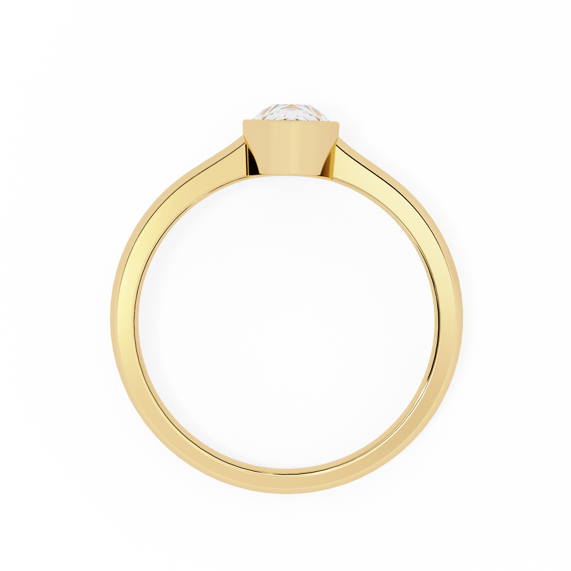 0.60ct Pear Cut Lab-Grown Diamond Ring | Full Bezel Setting | VR260030
