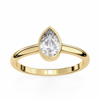 0.60ct Pear Cut Lab-Grown Diamond Ring | Full Bezel Setting | VR260030