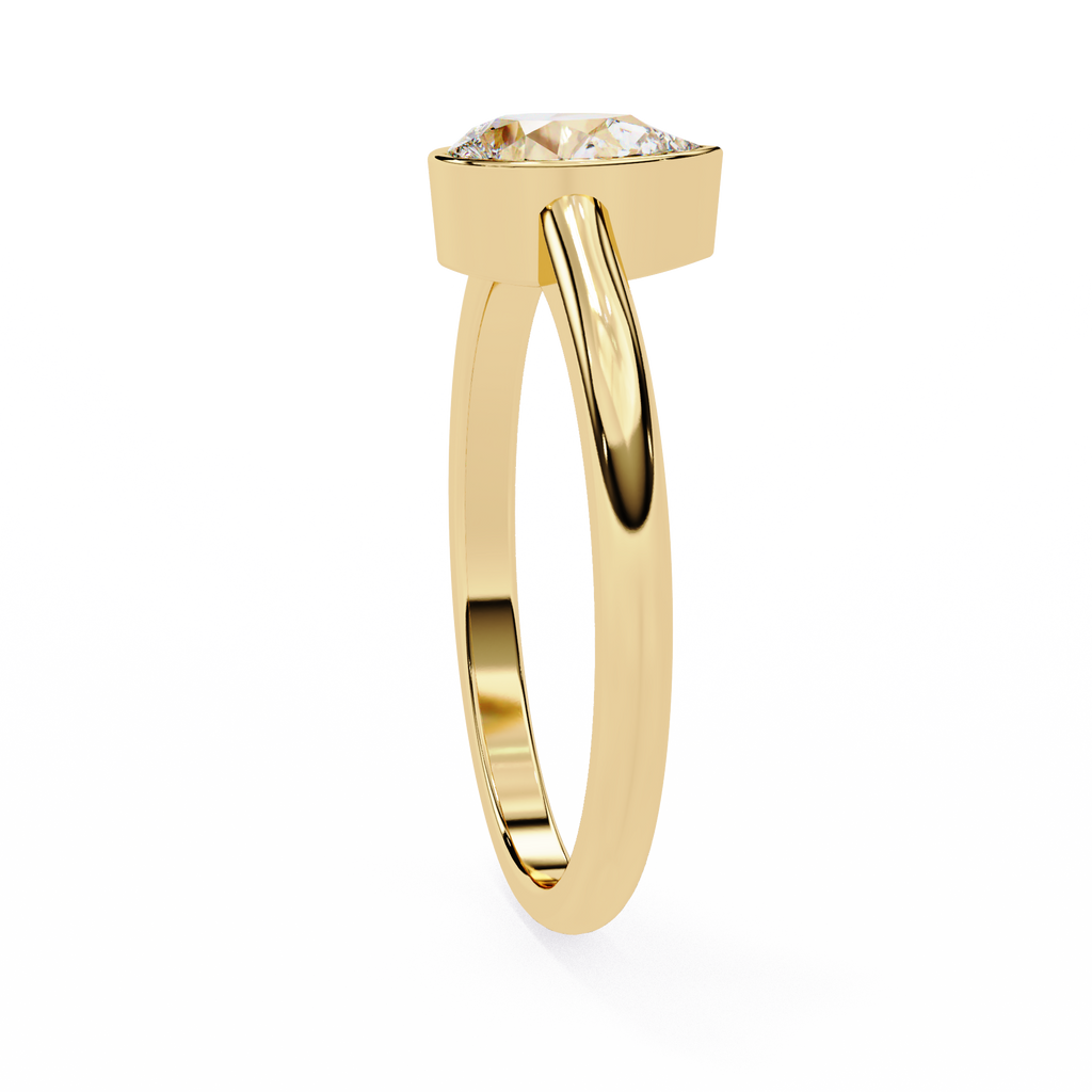 0.60ct Pear Cut Lab-Grown Diamond Ring | Full Bezel Setting | VR260030