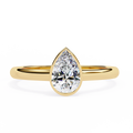 0.60ct Pear Cut Lab-Grown Diamond Ring | Full Bezel Setting | VR260030