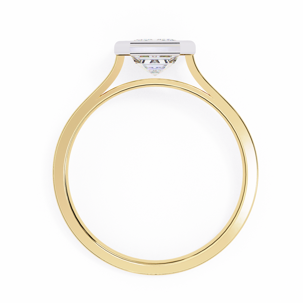 1.30ct Emerald Cut Lab-Grown Diamond Ring | Full Bezel Setting | VR260031