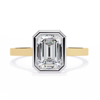1.30ct Emerald Cut Lab-Grown Diamond Ring | Full Bezel Setting | VR260031