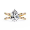 1.80ct Pear Cut Lab-Grown Diamond Ring | Pavé Gallery & Pavé Shank | VR260033