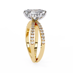 1.80ct Pear Cut Lab-Grown Diamond Ring | Pavé Gallery & Pavé Shank | VR260033