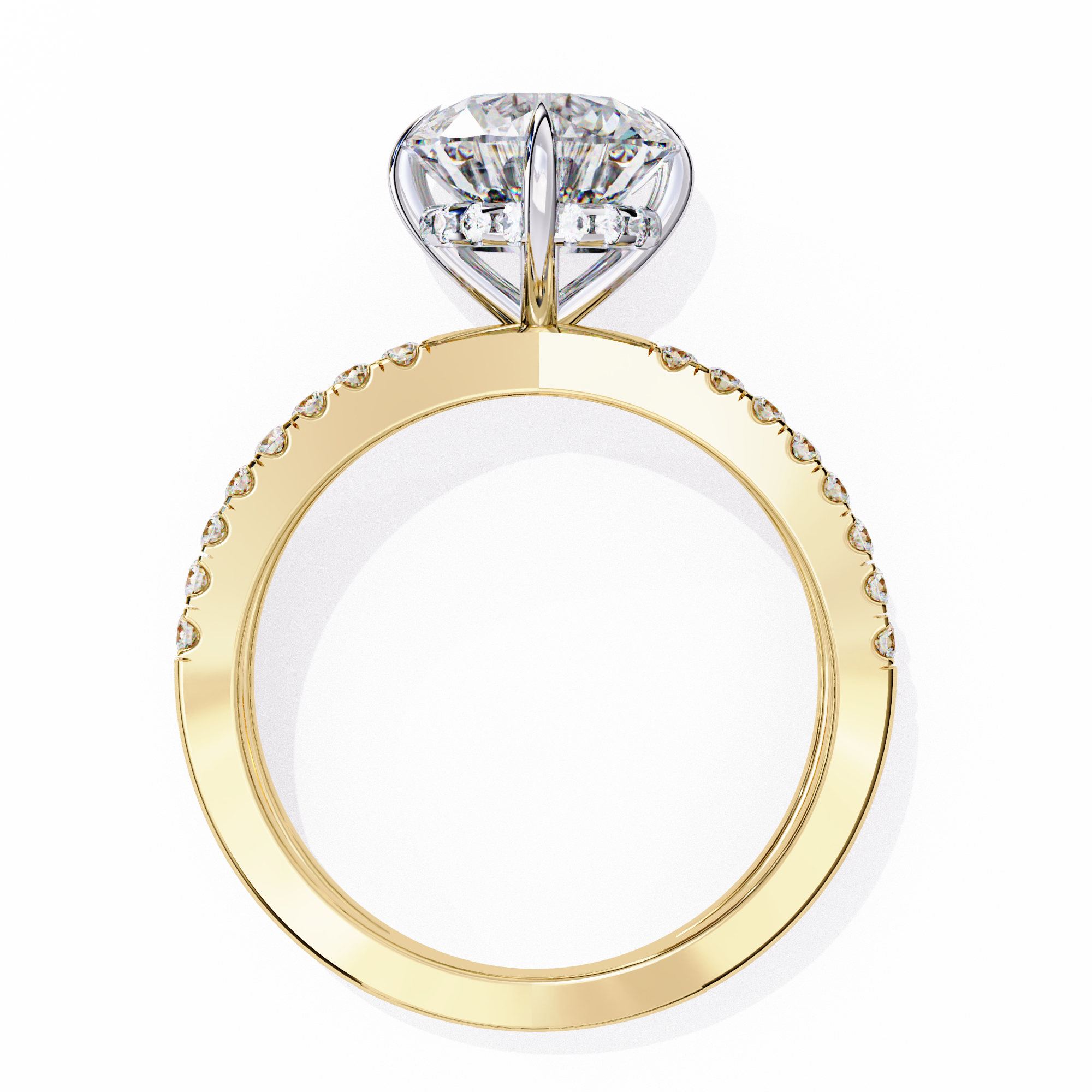 2.25ct Round Brilliant Lab-Grown Diamond Ring | Pavé Gallery & Pavé Shank | VR260034