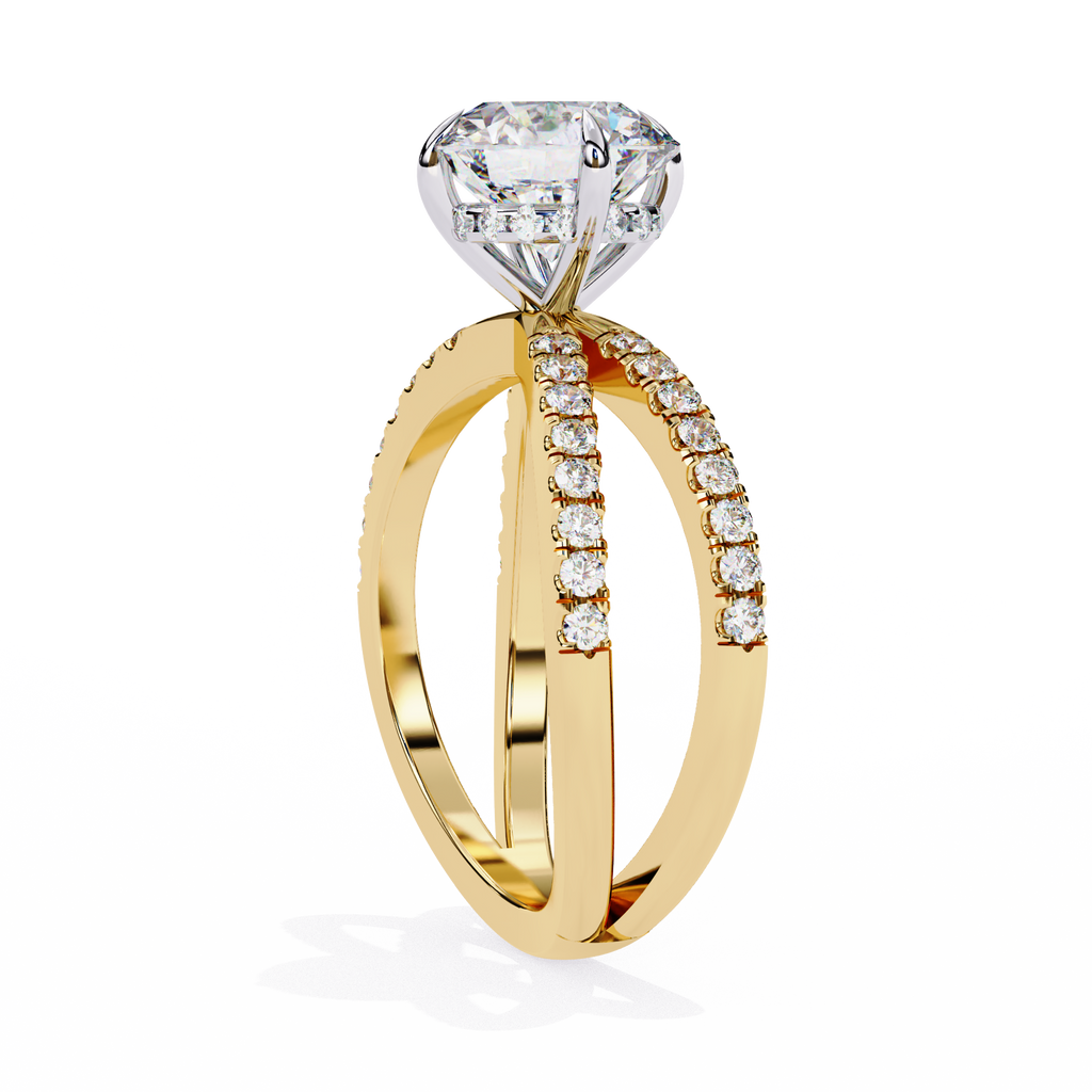 2.25ct Round Brilliant Lab-Grown Diamond Ring | Pavé Gallery & Pavé Shank | VR260034