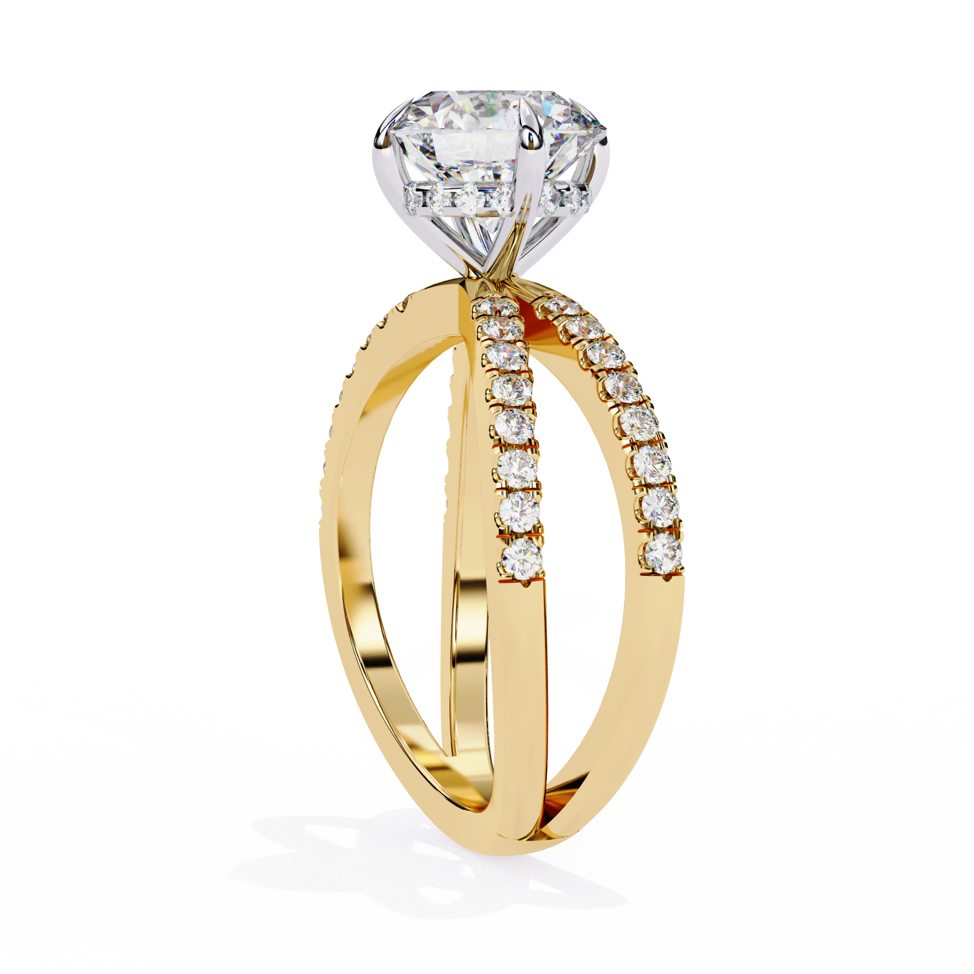 2.25ct Round Brilliant Lab-Grown Diamond Ring | Pavé Gallery & Pavé Shank | VR260034