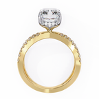 2.50ct Radiant Cut Lab-Grown Diamond Ring | Pavé Gallery & Pavé Shank | VR260036