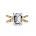 2.50ct Emerald Cut Lab-Grown Diamond Ring | Pavé Gallery & Pavé Shank | VR260037